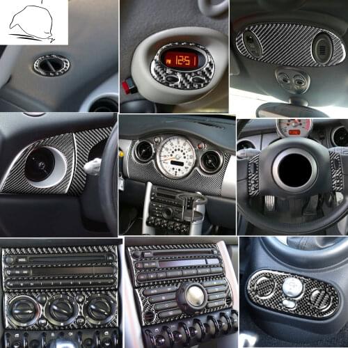 For Mini Cooper Hatch One R50 R53 2002 2003 2004 Car Carbon Fiber Interior Sticker Accessories All Parts Available Auto Stickers