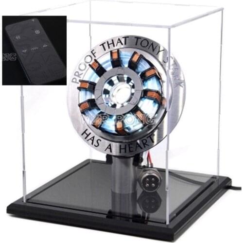 1/1 Super hero Arc Reactor Action Figure Remote Light Arc MK2 DIY Parts Model Need Assembly Toys Chest Lamp