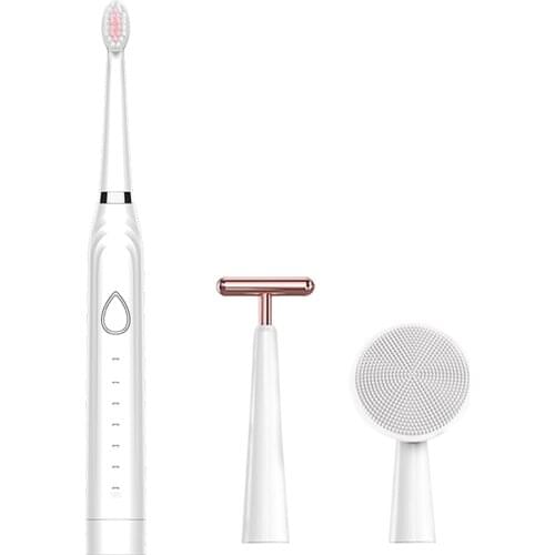 Electric Toothbrushes Sonic for Adults 5 Dupont Brush Heads Facial brushing Head Lifting Head USB Rechargeable