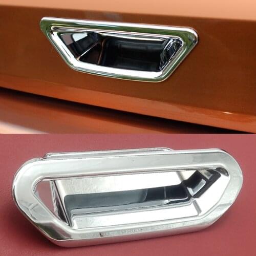 JEAZEA 1x Chrome Rear Trunk Tailgate Door Handle Bowl Cover Fit For Ford Escape Kuga 2013 2014 2015 2016 2017 2018 Accessories