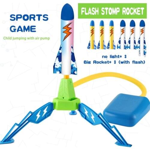 Stomp Rocket Launcher Sport Game Outdoor Garden Child Adjustable Air Step Pump Power Toys For Children Basketball Playground