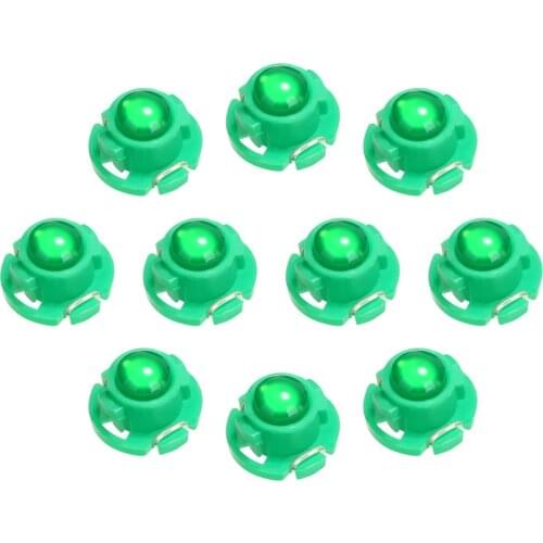 New Arrival 10pcs T4.7 Green LED Instrument Light 12V Dashboard Climate Control Light Bulb