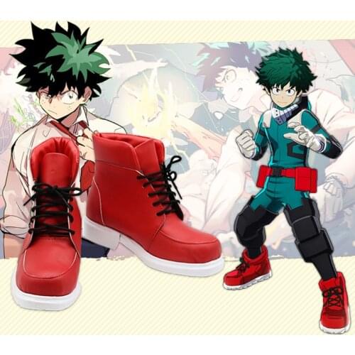 Anime Comic My Hero Academia Cosplay Shoes Midoriya Izuku Cosplay Boots Halloween Party Daily Leisure Shoes Sneakers Loafers