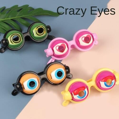 Crazy Eyes Glasses Toy Supplies Kids Party Favor Funny Pranks Glasses For Christmas Birthday Gift Plastic Novelty Toys Kids Toys