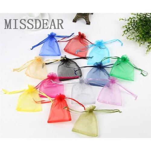 Wholesale 1000pcs/lot Organza Bags 11x16cm Wedding Favors Jewelry Bag Cute Boutique Charms Jewelry Packaging Bags & Pouches