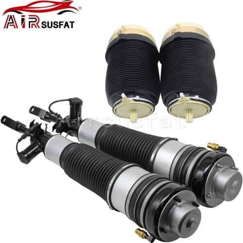 Front Air Suspension Shock Absorber + Rear Air Balloon Spring Bag For Audi A6 S6 C6 4F 2005-2011 4F0616039N 4F0616040N 4F0616001