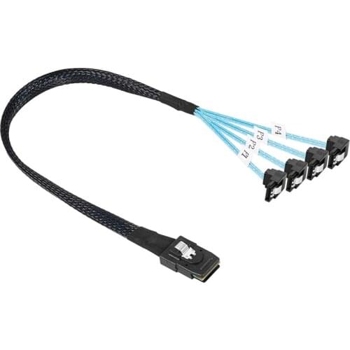 Mini SAS To SATA Adapter Converter Mini SAS SFF 8087 Controller 6Gb To 4X SATA Forward Breakout Cable Sff-8087 To 4 SATA