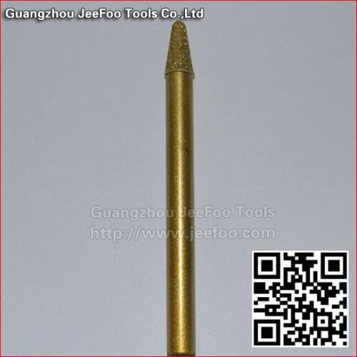 R2.5*10*20*120L Tapered Stone cutting tools, Diamond Engraving Tools, Cutters on Hard Granite, diamond drill bits