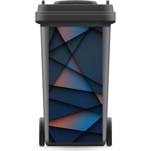 DIY Creative Cube Pattern Rubbish Bin Sticker Wallpaper mural Wall Print Decal Removable Photo self adhesive Gift