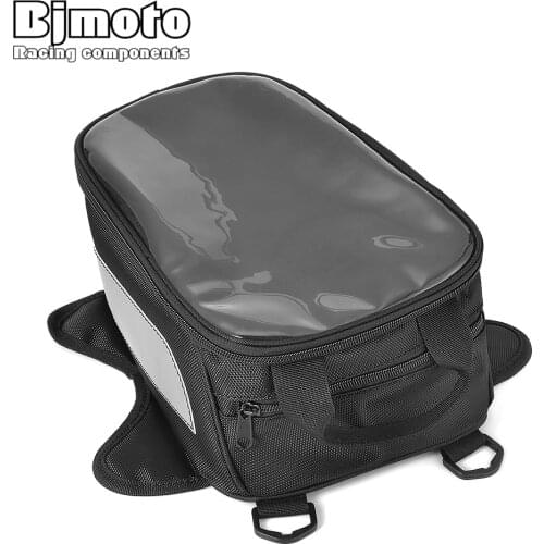 BJMOTO Motorcycle Oil Fuel Tank Bag Magnetic Motorbike Saddlebag Phone Holder Storage For Honda For Yamaha R1 R3 R25 MT07 MT09