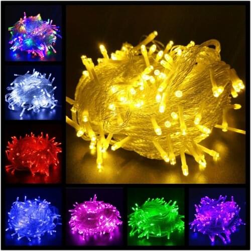 EU/US Plug 8 Modes Led Icicle Fairy String Lights Garlands Christmas Decorations for Home Outdoor Indoor Wedding New Year Decor