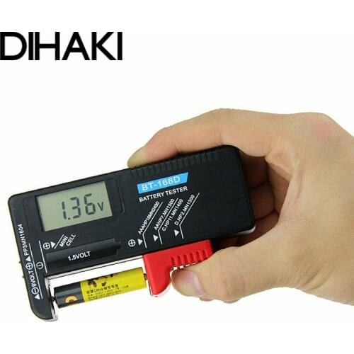 Battery Capacity Tester Battery Tester Indicator Battery Cell Tester AA/AAA/C/D/9V Volt Button Checker Voltage Meter Tools