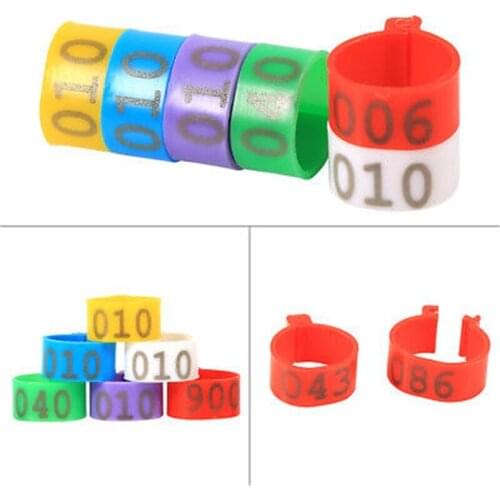 TPXCKz 100 Pcs Poultry Leg Rings Chicken Bands Pigeon Geese Quail Bird Ring Carry Feeding Tools New Farm Animal Supplies