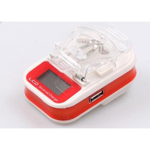 Universal EU Plug USB Battery Charger with LCD Indicator Screen charging adapter For Android smart Cell Phones Battery