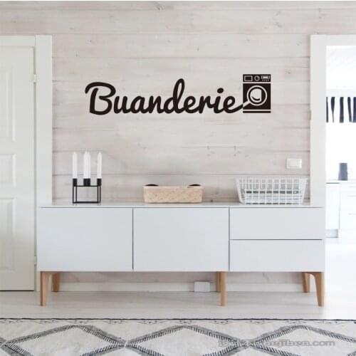 Vinyl Carved Wall Sticker French Laundry Room Removable Decal Art Wallpaper Home Poster Fashion Decorative Painting DD0779