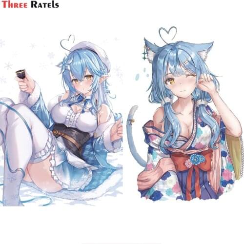 Three Ratels A484 Cute Yukihana Lamy Hololive Luggage Stickers Vinyl Waterproof Materal Auto Accessories School Decal