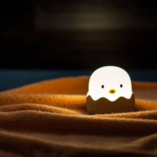 Eggshell Chicken Silicone Pat Night Light Creative Night Baby Feeding Light Tumbler Cartoon Bedside