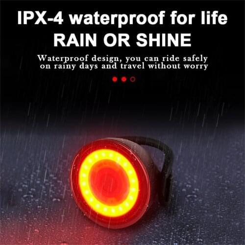 Bicycle Night Riding Taillight Intelligent Brake Induction Taillights Rechargable Road Bike Mountain Bike Sensor Warning Light