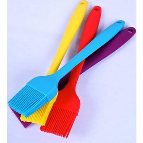 100pcs/lot, 87g, 26cm Grill Oil Brushes Tool Heat Resisting Silicone Basting Oil Brush Barbecue Cooking BBQ Tools DIY cake tools