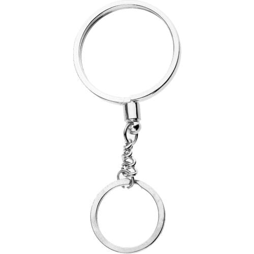 3x Vintage Coin Holder Keychain Coin Collecting Keyring Chain for Gift 40mm