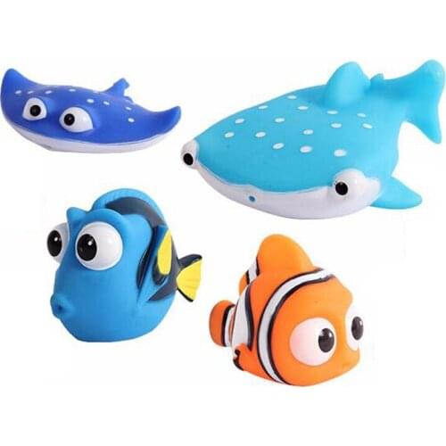 8pcs Baby Fish Toys Infant Bathroom Swimming Children Water Spray Toy Classic Educational Hobbies for Girls Kids Play Animals