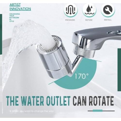 Tap Aerator 720°rotation Universal Splash-proof Swivel Water Saving Faucet Water Saving Bathroom Kitchen Tap Extender Adapter