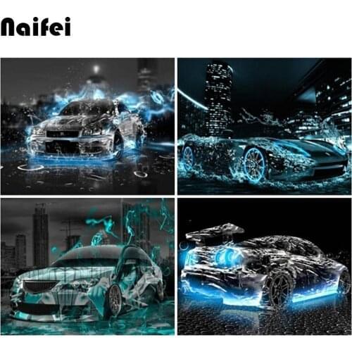 5D DIY Diamond Embroidery Car Full Square round drill Landscape Diamond Painting Mosaic Picture Of Rhinestone Home Decor