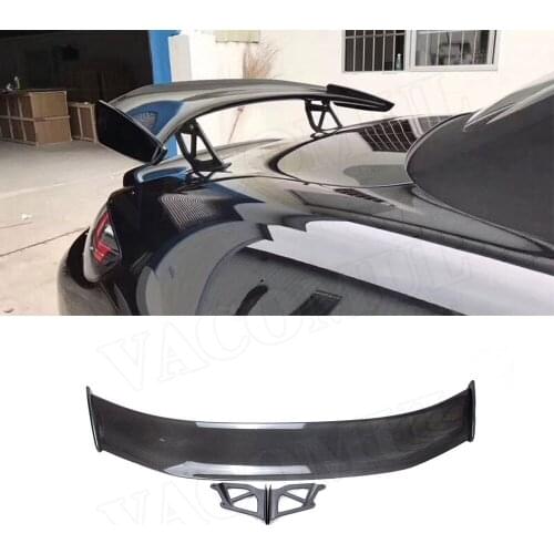 Carbon Fiber Rear Spoiler Tail Wings FOR Porsche Cayman 981 986 987 718 GT4 GT 2016 2017 2018 2019 Car External Decoration