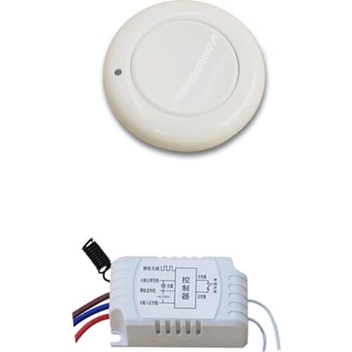Safe and Practica White Receiver + Transmitter RF Wireless Remote Switch Momenrary Toggle Latched Adjustable 315/433mhz New