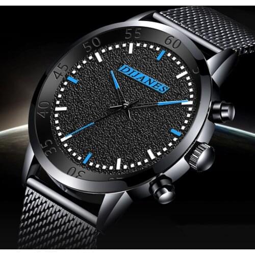 Reloj Hombre Watches Mens Luxury Stainless Steel Mesh Belt Quartz Watch Men Minimalist Business Clock Relogio Masculino