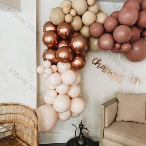 82pcs Doubeld Retro Pink Balloon Garland Wedding Decoration Baby Shower Party Decor Double Blush Ballon Arch Rose Gold Globos