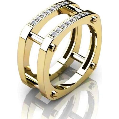 Huitan Punk Rings For Men