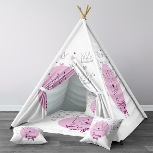 Play Tent for Kids Wigwam Portable Indoor Playground Tents Children Bedrooms Crown Princess Party Model 322