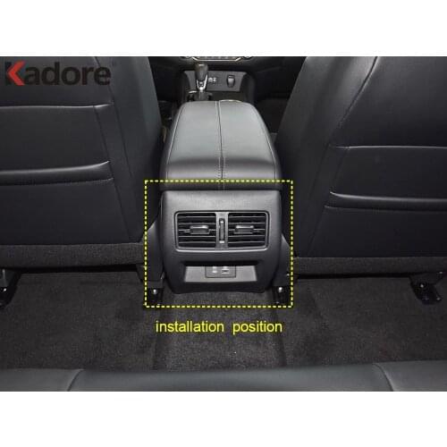 Interior Accessories For Nissan Altima 2019 2020 Rear Air Conditonnal Vent Cover Trim AC Outlet Panel Decoration Car Styling