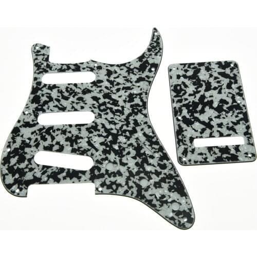 KAISH ST SSS Pickguard,Trem/Tremolo Cover and Screws Snow Leopard Stripe 3 Ply