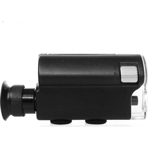 Hot sell Mini portable Microscope Pocket 140X~240X Handheld LED Lamp Light Loupe Zoom Magnifier Magnifying Glass Pocket Lens