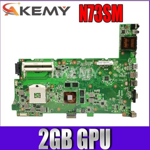 90R-NBFMB1400U For ASUS N73S N73SV N73SM Laptop motherboard 2GB GPU graphics card Mianboard 3*SLOTS