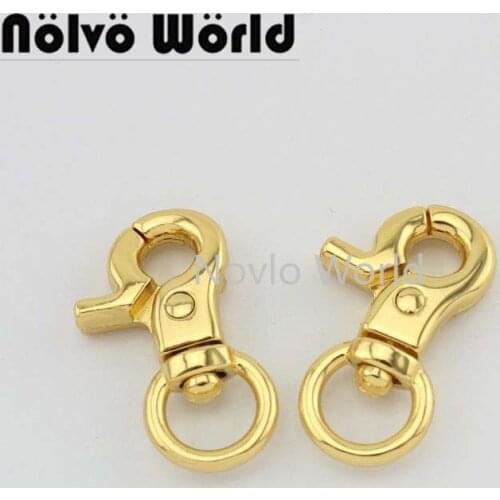 Nolvo World 5-20-100pcs 4 colors 34*10mm 3/8" Bag Clasps Lobster Swivel Trigger Clips Snap Hook for DIY Keychain Parts