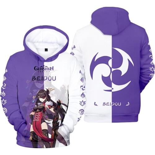 2021 New Creative Genshin Impact Hoodies Sweatshirt Women Men Spring Autumn Hip hop Hooded Fashion Streetwear Clothes
