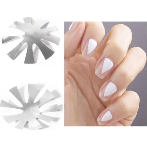 New Multicolored Almond Shape Tips Manicure Edge Trimmer Nail Cutter Pro 9 Sizes Easy French Smile Cut V Line Nail Tool Kit