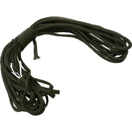 New Paracord 550 Parachute Rope 7 Core Strand for Climbing Camping Buckle Rope Dark Green 25FT