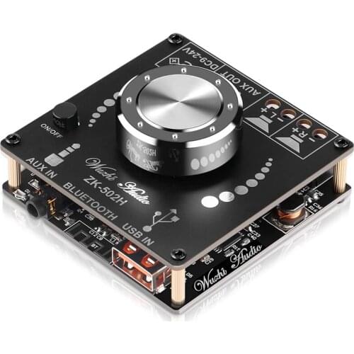 Bluetooth Amplifier Board Hifi Stereo 2.0 2X50W Audio Amplifier Module TPA3116D2 Digital Power Amplifier Bluetooth 5.0