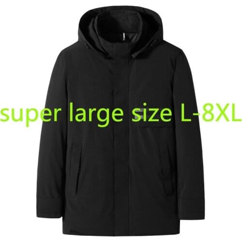 New Arrival Fashion High Quality Winter Men Thickening Warm Standing Collar Hooded Down Jacket Thick Casual Plus Size L-7XL 8XL