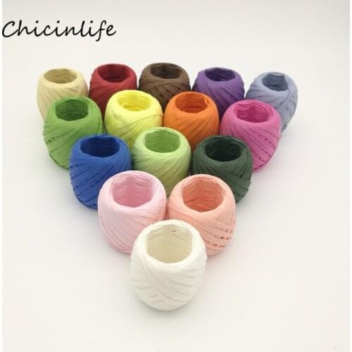 Chicinlife 20Meters/Roll Raffia Twisted Paper String Twine Rope Gift Wrap Wedding Candy Box Craft Decor Birthday Party Supplies