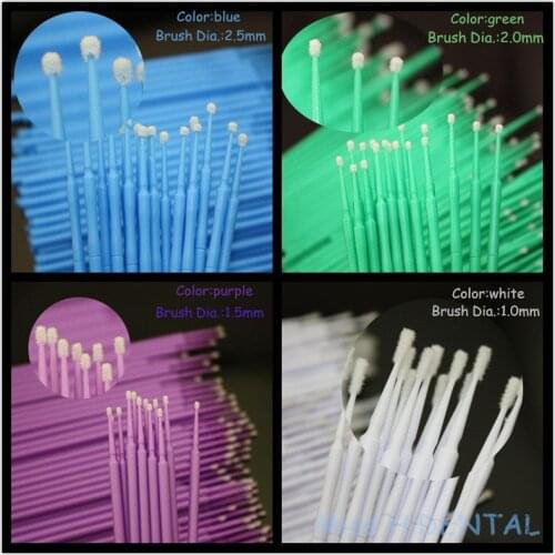 Dental Disposable Micro Brush Dental materials Micro Applicators 100pcs 4 size to choose