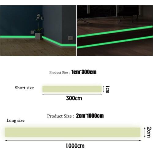 Luminous band baseboard Wall Sticker decoration decal Glow living room bedroom Eco-friendly home in the dark DIY Strip Stickers