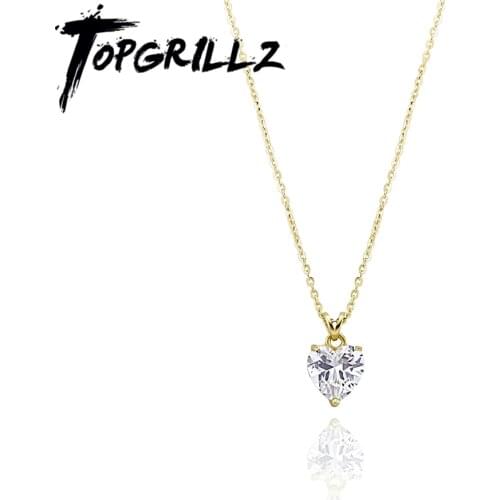 TOPGRILLZ Heart Moissanite Pendant Necklace 1-2ct D Color VVS1 Moissanite Womens 925 Sterling Silver Fine Jewelry Wedding Gift