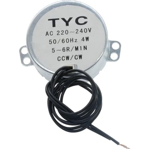 AC 220-240V 50/60Hz Synchronous Motor 5-6RPM Robust Torque 4W CW/CCW TYC-50