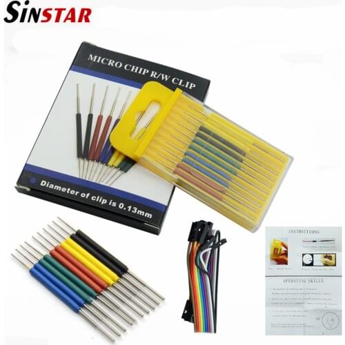 Micro IC clamp 10pcs/set SOP/SOIC/TSSOP/TSOP/SSOP/MSOP/PLCC/QFP /TQFP/LQFP/ SMD IC test chip pin mini chips adapter socket