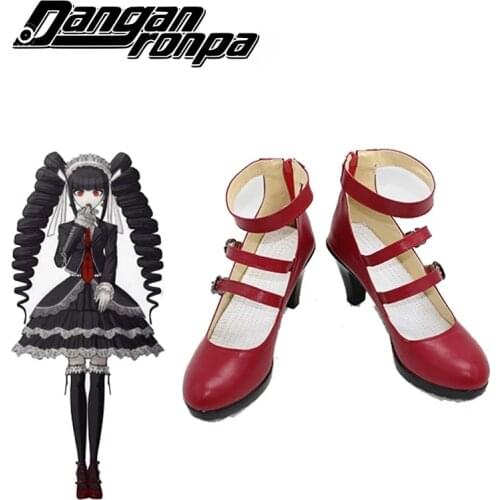 Dangan Ronpa Celestia Ludenberg Cosplay Shoes Boots For Adult Womens Halloween Party Cosplay Boots Custom Made Free Shipping